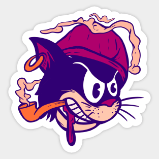 Bad Cat Smoking Sticker